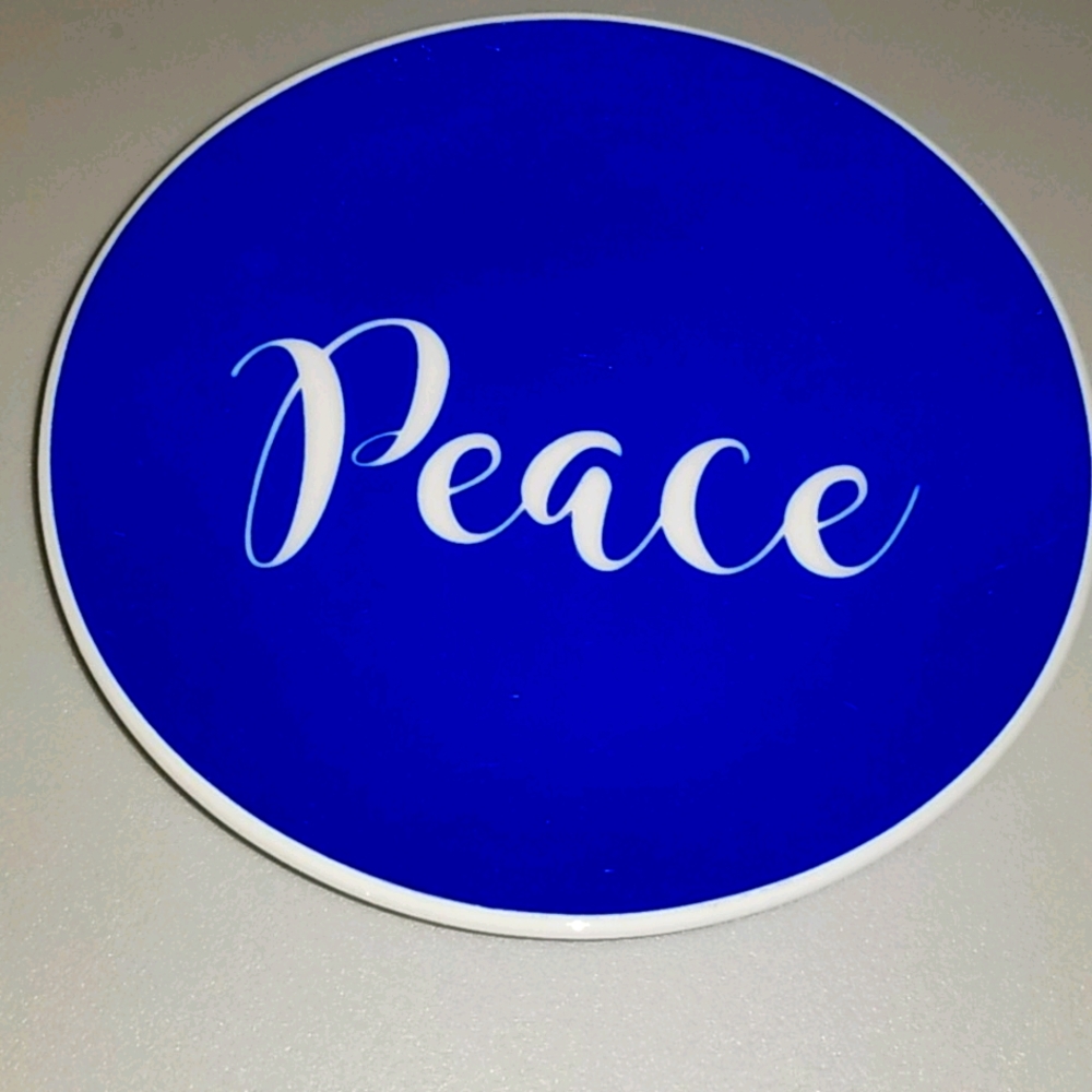 SEASIDE GARDEN INSPIRATIONAL RING DISH....""PEACE"